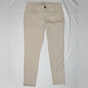 7 For All Mankind Women's Cropped Skinny Jeans Size 4 Khaki